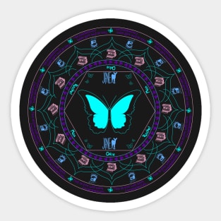 Butterfly effect Mandala Sticker